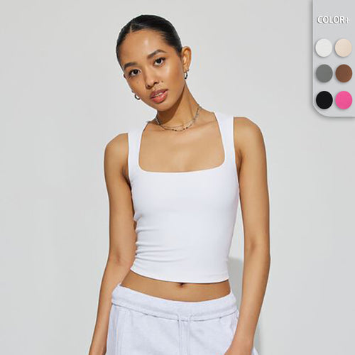 Damen cropped Body mit breiten Trägern und figurbetontem Schnitt R&B