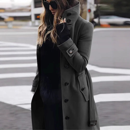 Damen eleganter und bequemer Langmantel R&B