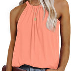 Damen Elegantes Trägershirt mit raffinierten Falten R&B