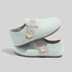 Damen Clogs mit weichem Innenfutter und dekorativem Knopfverschluss