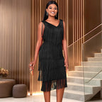 Damen Fransen Kleid R&B