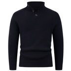 Herren innovativer Halbreißverschluss Pullover mit Rippstruktur R&B