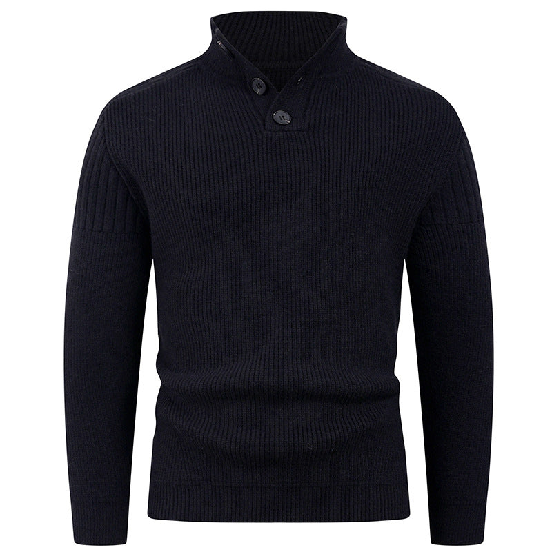 Herren innovativer Halbreißverschluss Pullover mit Rippstruktur R&B