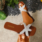 Damen Strand-Sandalen mit glitzerndem Sternen-Design R&B