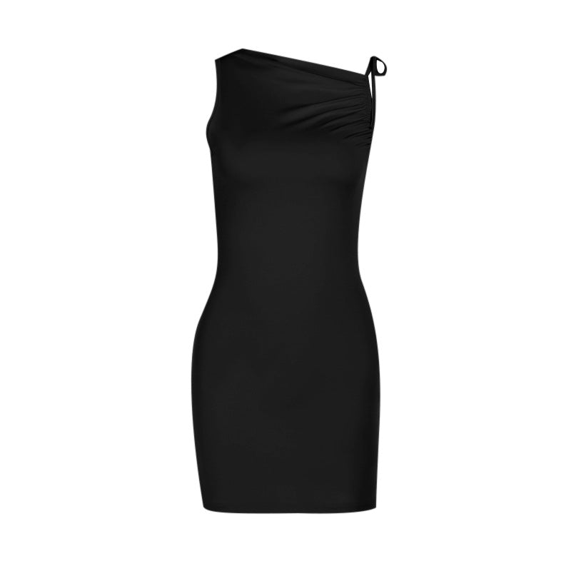 Damen figurbetontes One-Shoulder-Kleid R&B