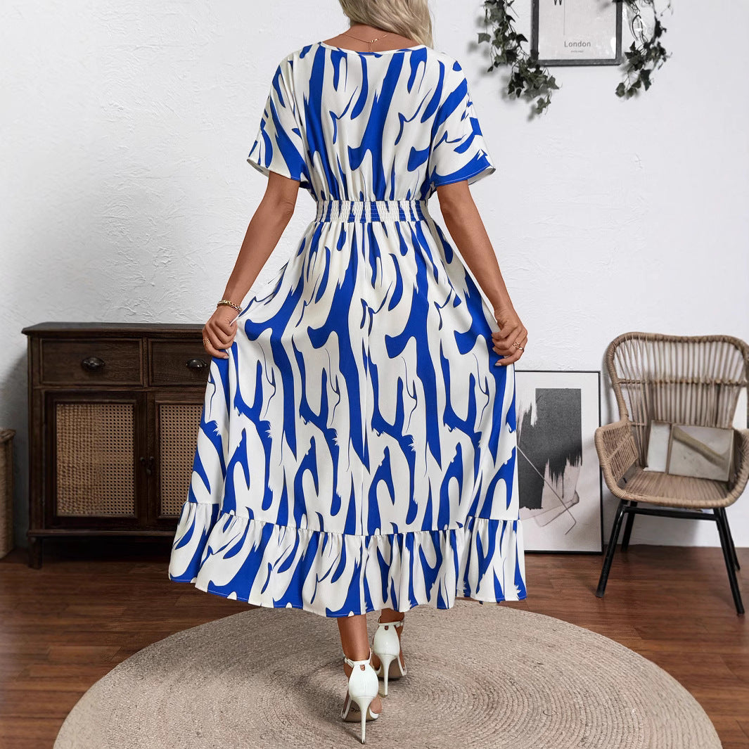 Damen Maxikleid mit fließendem Schnitt