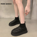 Damen Komfortable und stylische Chunky Slip-On Sneakers mit gestepptem Design