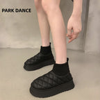 Damen Komfortable und stylische Chunky Slip-On Sneakers mit gestepptem Design