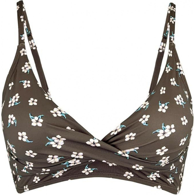 Damen Sportliches Bikini-Oberteil mit Wickel-Design R&B