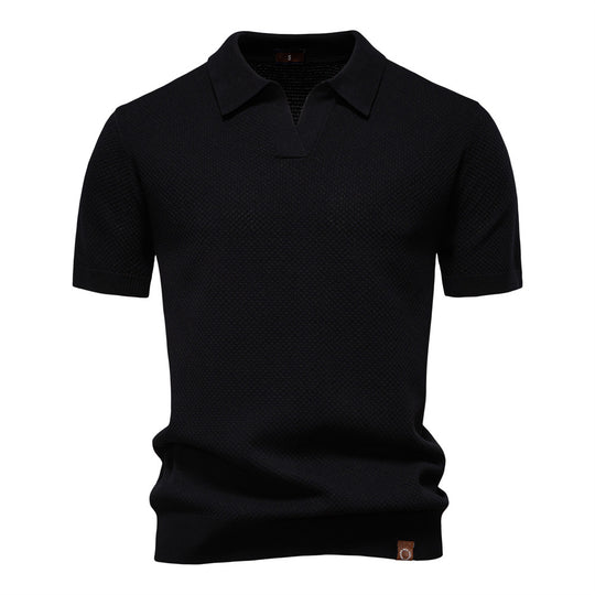 Herren Kurzärmliges Polo-Shirt mit strukturiertem Design R&B