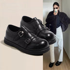 Damen elegante Schnürschuhe mit doppelt verstellbarem Schnallenverschluss und modischem Design R&B
