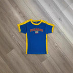 Damen T-Shirt mit kulturellem Schriftzug und Flaggenmotiv R&B