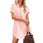 Damen Hemdblusenkleid im lässigen Schnitt mit Knopfdetails und aufgesetzter Tasche R&B