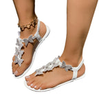 Damen Sandalen mit funkelnden Schmetterlingsapplikationen und komfortablem Riemendesign R&B