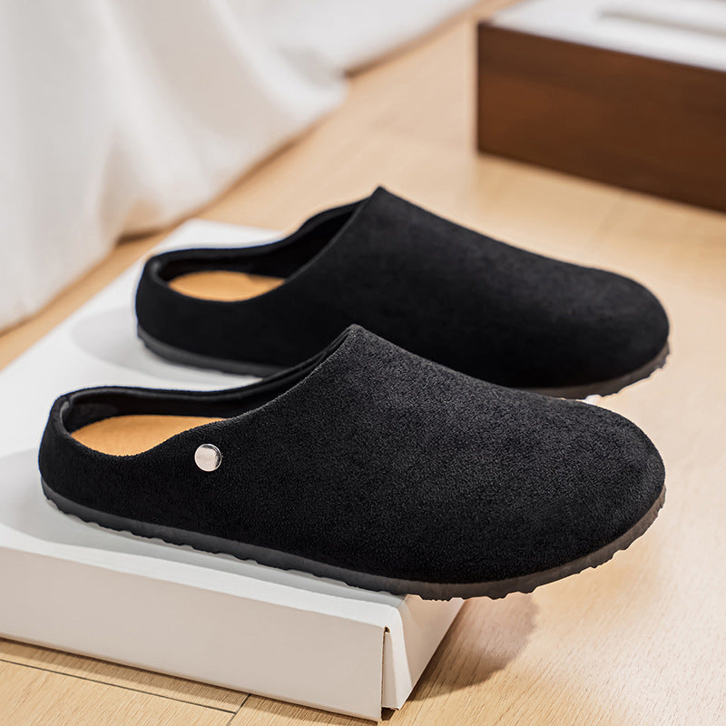 Damen bequeme Hausschuhe mit rutschfester Sohle und hochwertigem Wildlederoberteil R&B