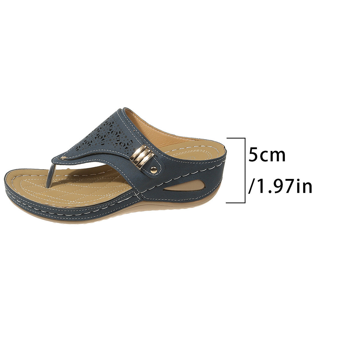 Damen Zehentrenner-Sandalen mit luftiger Schnürung und modischem Dekor R&B