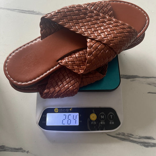 Damen geflochtene Komfortsandalen mit weicher Sohle R&B
