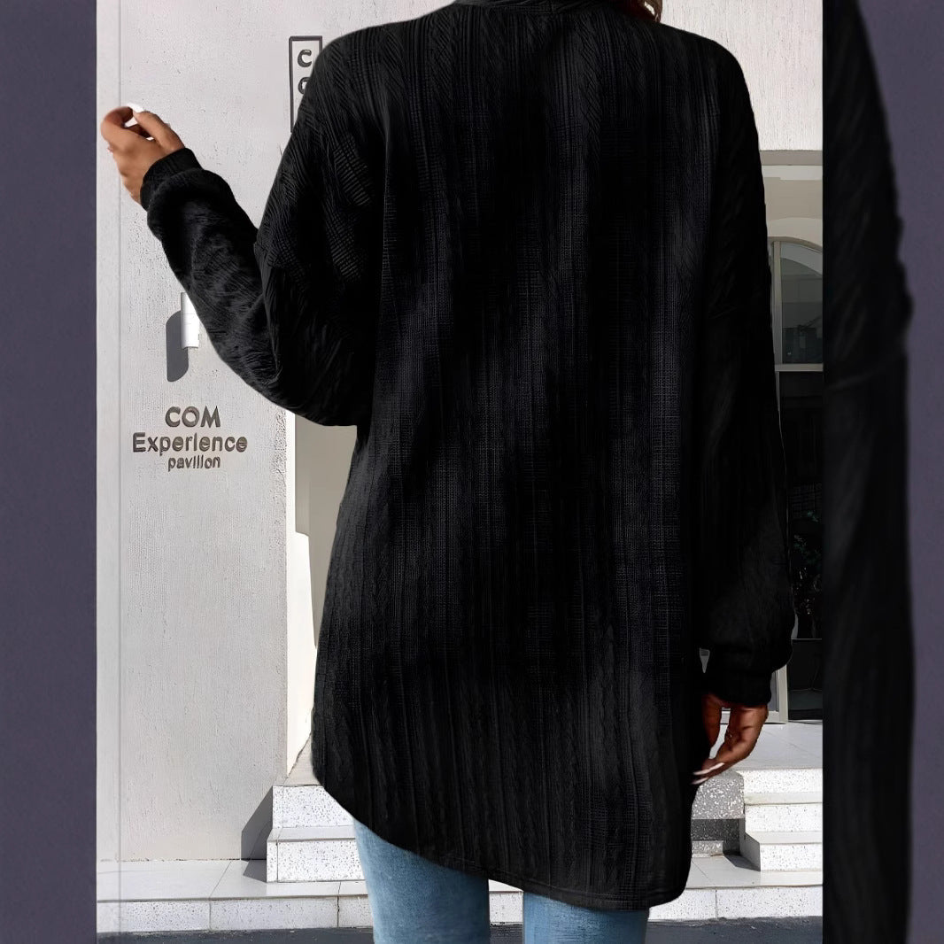 Damen lässige Strickjacke mit Taschen R&B
