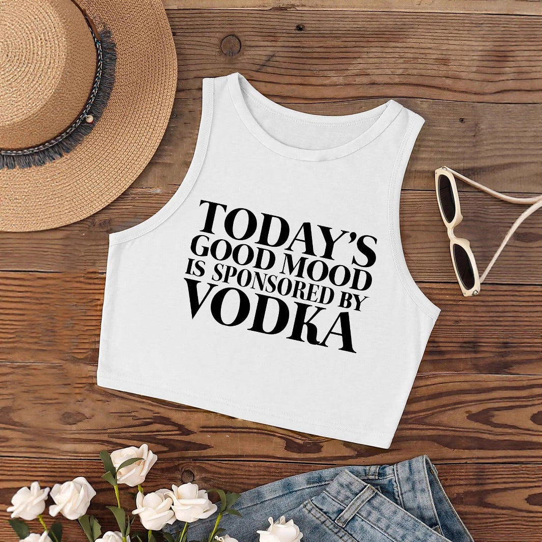 Damen Crop-Top mit inspirierendem Schriftzug und figurbetontem Design R&B