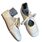 Damen Ballettschuhe mit elastischem Knöchelschutz und dekorativem Schleifenverschluss R&B
