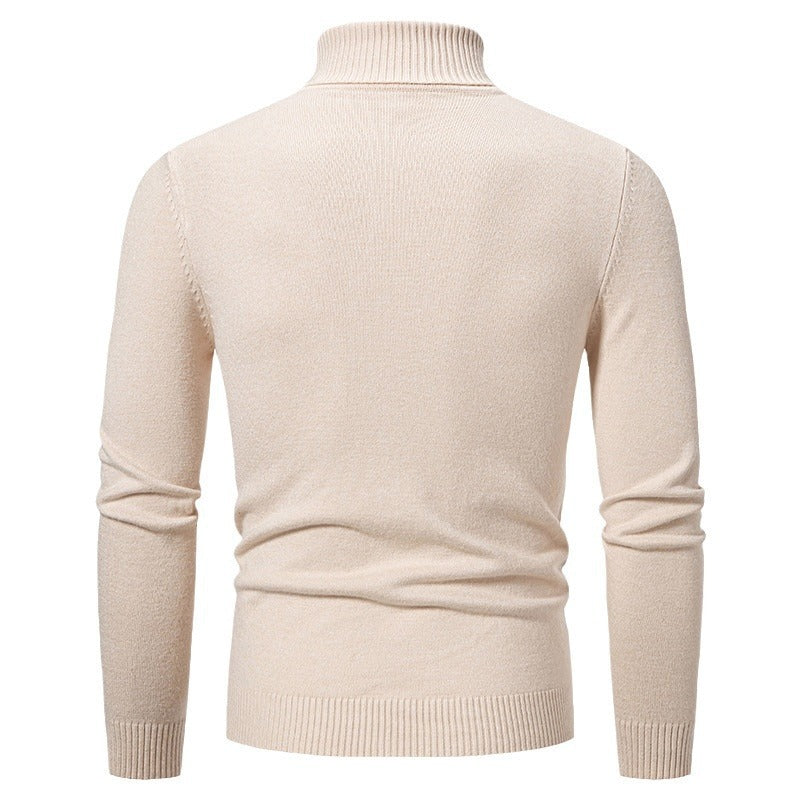 Herren eleganter Rollkragenpullover mit strukturiertem Design R&B