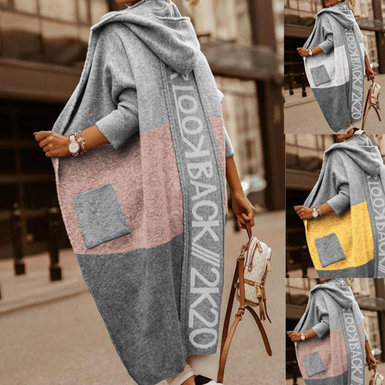 Damen lässiger Kapuzencardigan R&B