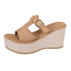 Damen Wedge-Sandaletten mit geflochtenem Riemendesign und komfortabler Fußbettung R&B