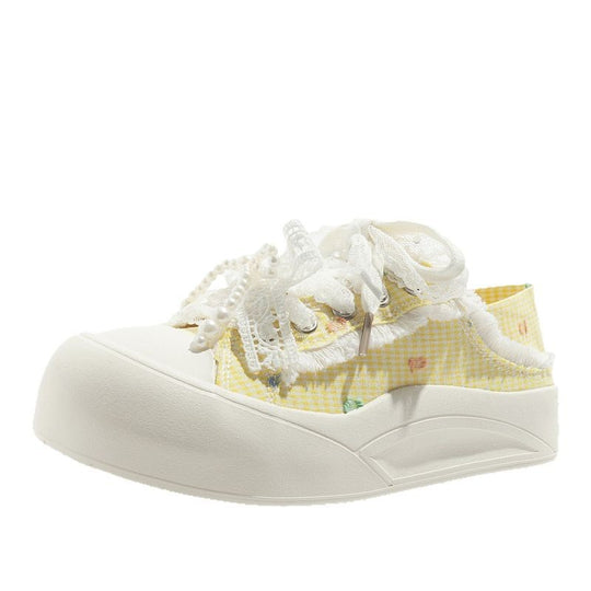 Damen Sneakers mit einzigartigen Spitzenverzierungen und komfortabler Sohle R&B