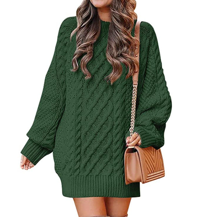 Damen Großer Strickpullover mit Zopfmuster und lässigem Schnitt R&B