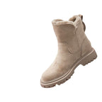 Damen kuschelige Winterstiefeletten mit rutschfester Laufsohle