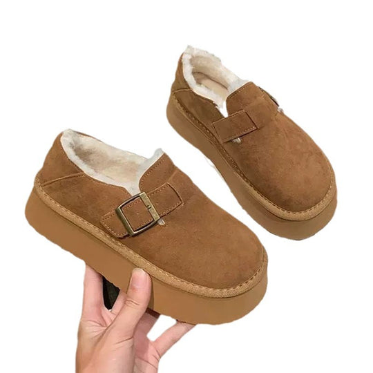 Damen Bequeme Slipper mit Futter und elastischem Riemen R&B