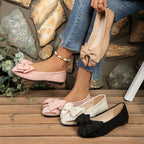 Damen Mokassins mit dekorativem Schleifen-Design und hochwertigem Obermaterial R&B