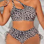 Damen Triangel-Bikini mit modischem Cut-Out und verspieltem Animal-Print R&B