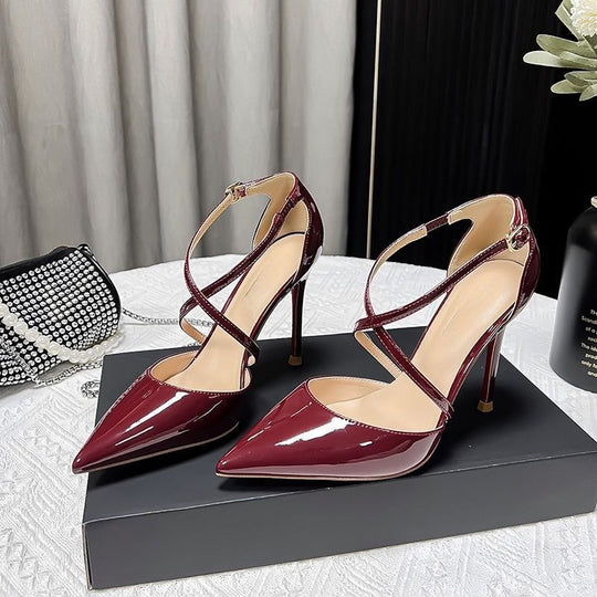 Damen elegante High Heel Pumps mit verstellbaren Riemen R&B