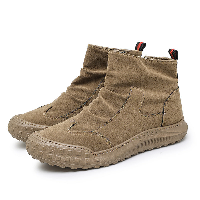 Damen robuste Zip-Up Stiefel mit bequemem Fußbett R&B