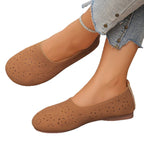 Damen bequeme Slipper mit luftiger Blumenperforation R&B