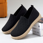 Damen Bequeme Slip-On Freizeitschuhe mit atmungsaktiver Oberflächenstruktur