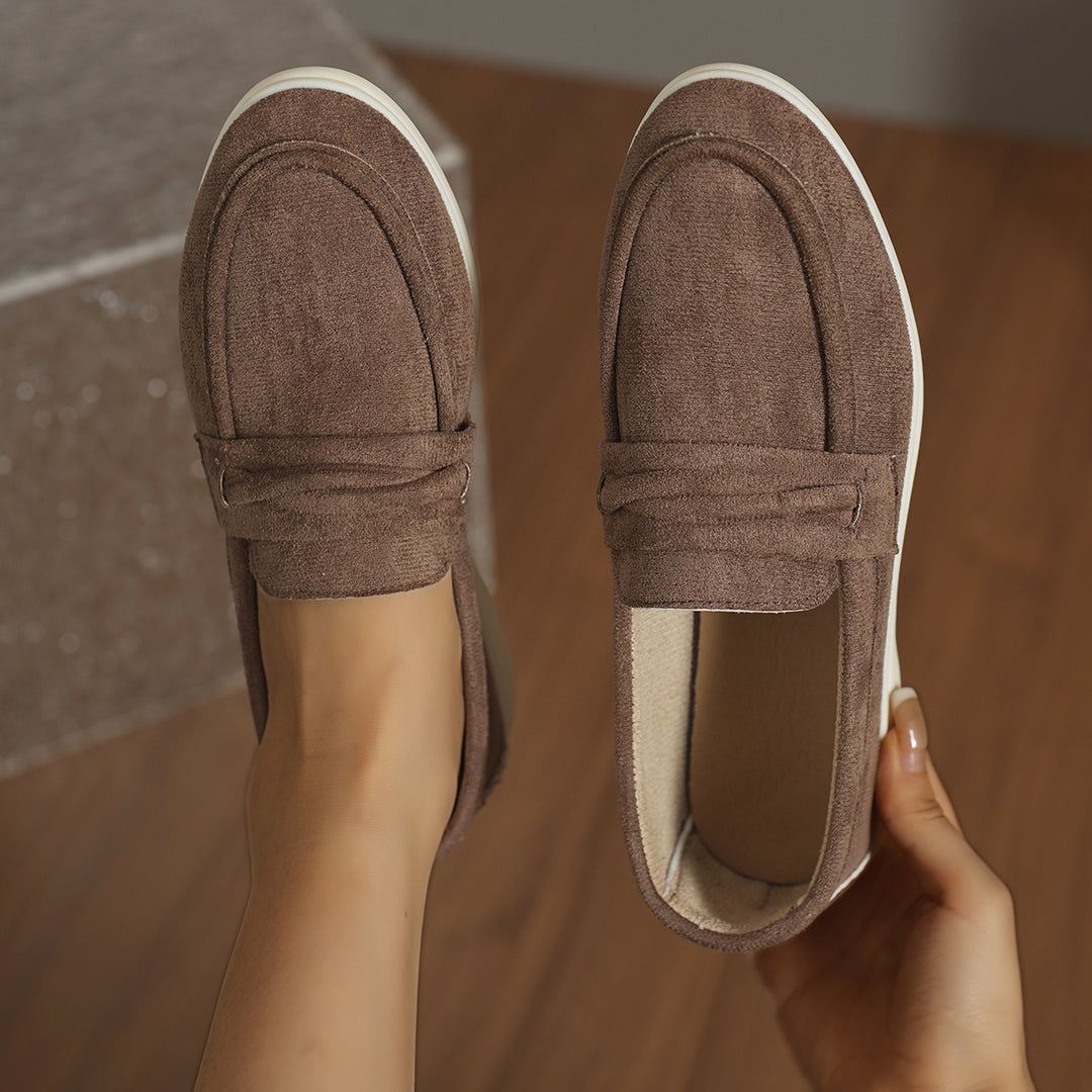 Damen Mokassins mit weichem Kunstleder und elastischem Riemendesign R&B