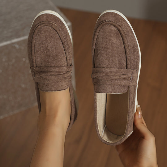 Damen Mokassins mit weichem Kunstleder und elastischem Riemendesign R&B