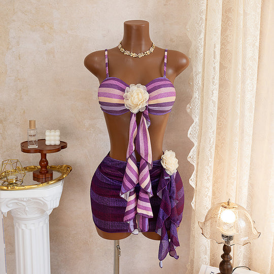 Damen Bandeau-Bikini mit raffiniertem Wickelrock R&B