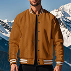 Herren lässige Bomberjacke mit strukturiertem Design R&B