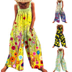 Damen lässiger Jumpsuit mit floralem Muster und weitem Schnitt R&B