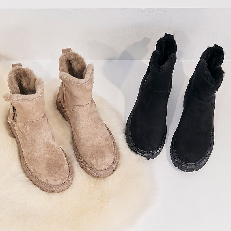 Damen modische Winterboots mit weichem Innenfutter und robustem Profil R&B