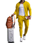 Herren Sportliches Freizeit-Set aus atmungsaktivem Material mit Reißverschluss und praktischen Taschen R&B