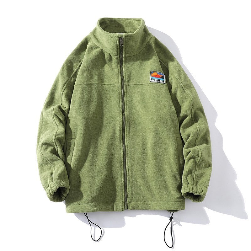 Herren Fleecejacke mit hohem Kragen und praktischen Taschen R&B