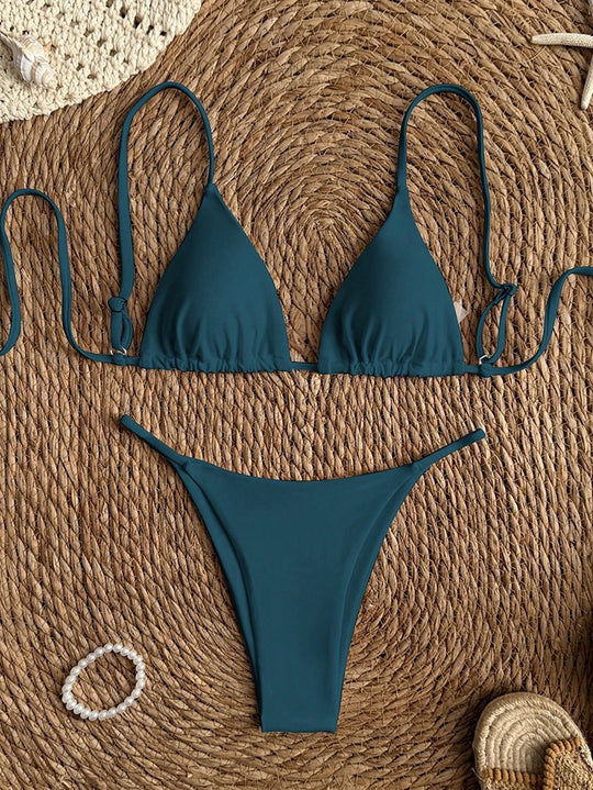 Damen Triangel-Bikini-Set mit raffiniertem Batikdesign R&B
