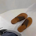 Damen Zehentrenner-Sandalen mit ergonomischem Fußbett aus hochwertigem Naturmaterial R&B