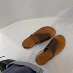 Damen Zehentrenner-Sandalen mit ergonomischem Fußbett aus hochwertigem Naturmaterial R&B