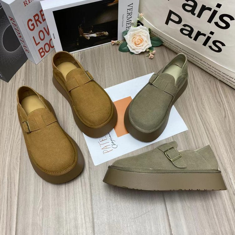 Damen modische Mokassins mit schlichtem Design und flacher Sohle R&B
