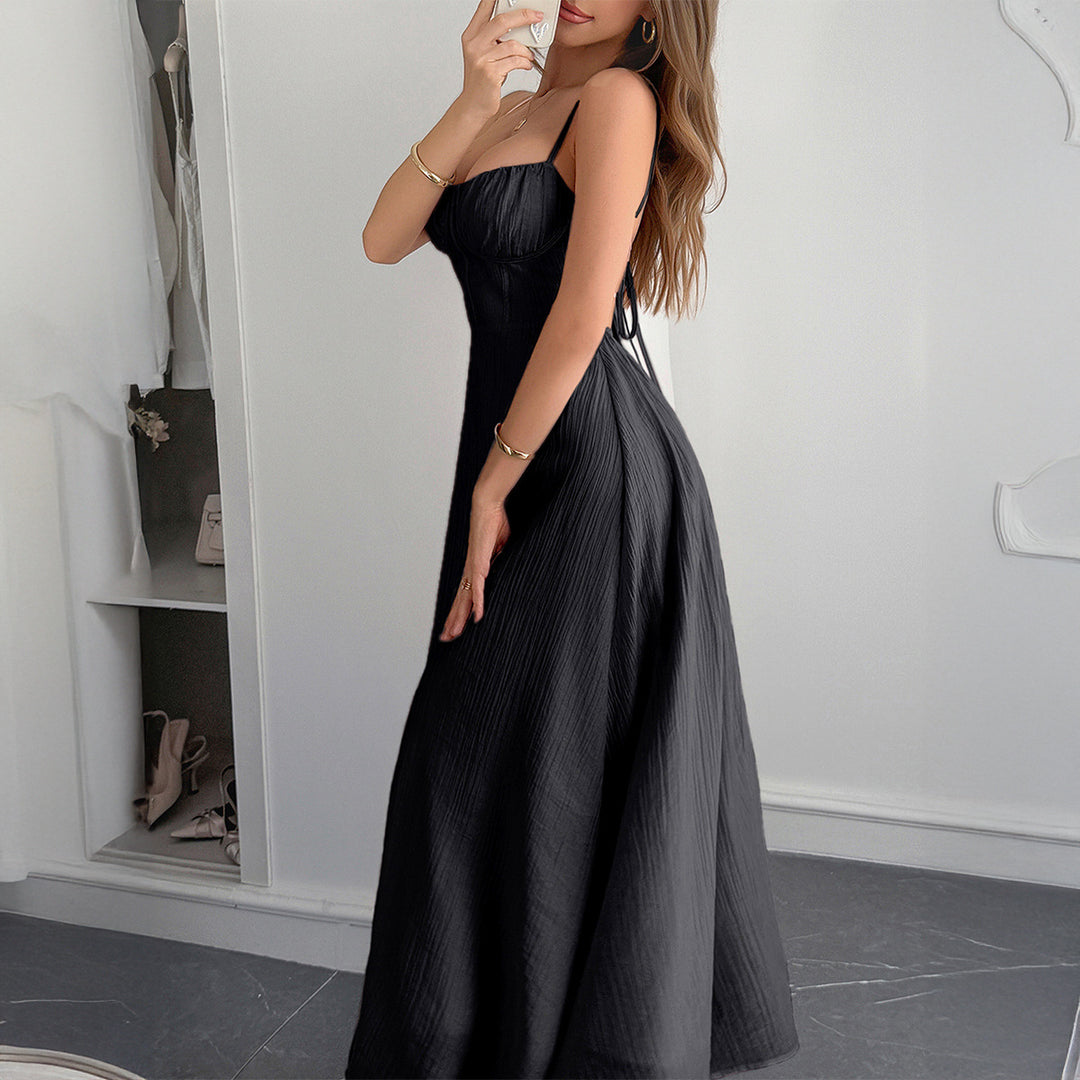 Damen Sommerliches Maxikleid mit verstellbaren Trägern und taillierter Passform R&B